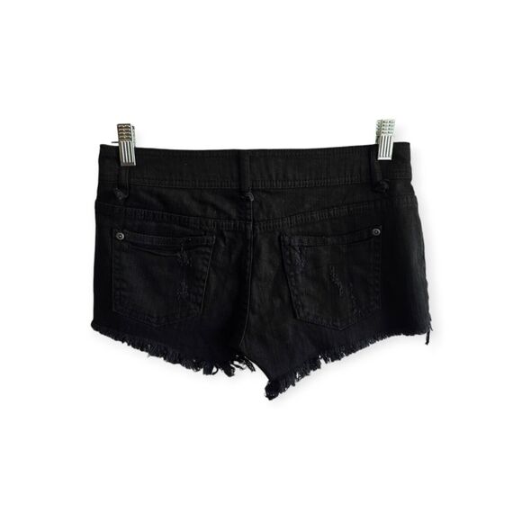 HWY Jeans Black Cutoff Denim Mini Shorts Women Size 3 - Picture 2 of 7